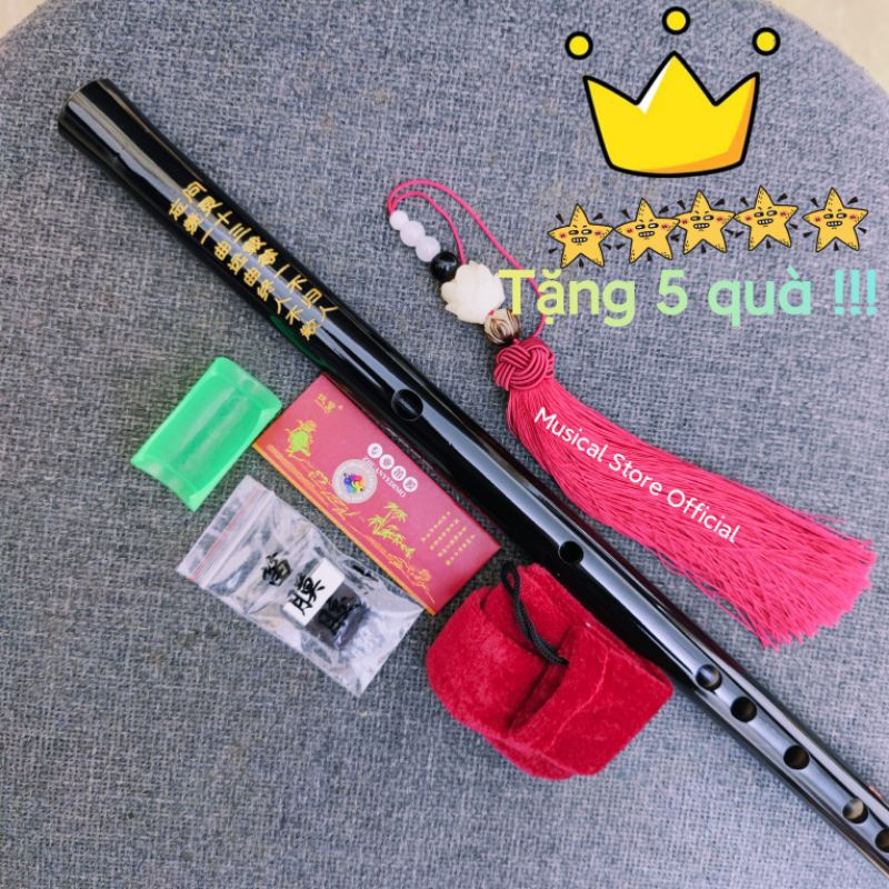 Sáo trúc, Sáo dizi, Sáo ma đạo tổ sư bản cao cấp tặng như hình: dây treo, túi nhung, màng rung,keo, ốp…
