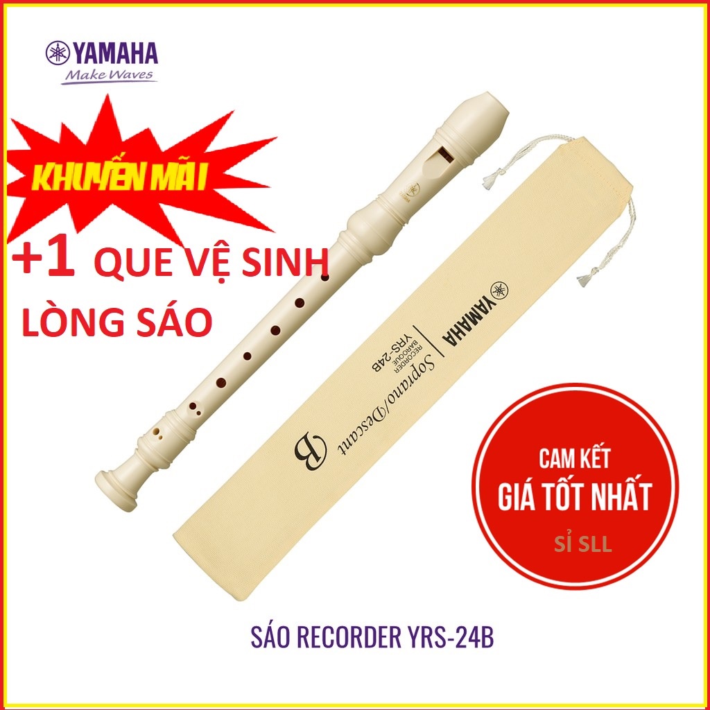 Sáo Recorder Yamaha 24B Loại 1 TẶNG QUE VỆ SINH